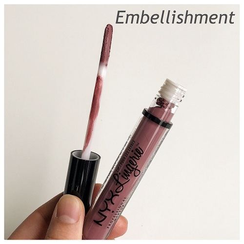 NYX Lip Lingerie Liquid Lipstick Review & Photo (Embellishment)