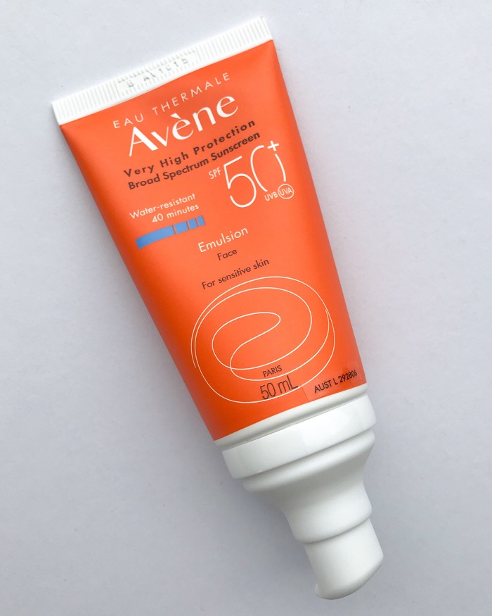 Avene Sunscreen Emulsion Face SPF 50+ Review (Packaging Front)