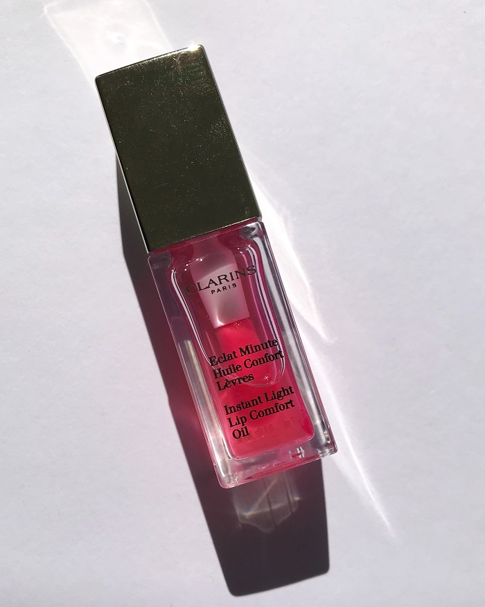 Clarins Instant Light Lip Comfort Oil Review (Packaging Front)
