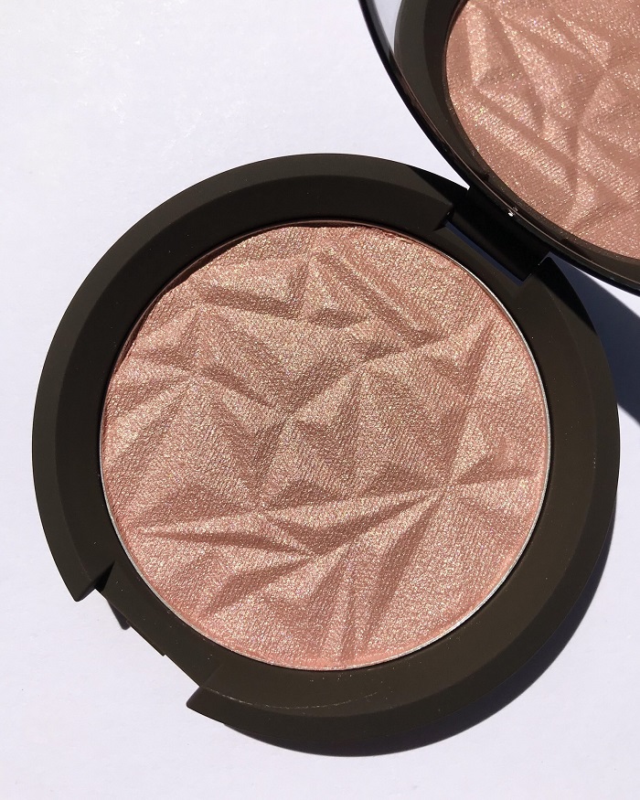 Becca Shimmering Skin Perfector Pressed Highlighter Rose Quartz Swatches & Review