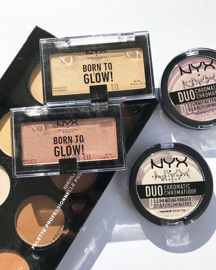 NYX Cosmetics Born to Glow Highlighter Swatches & Review