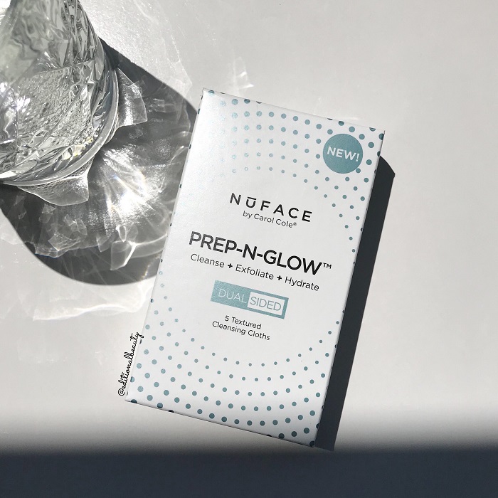 nuFace Prep-N-Glow Cleansing Cloth Review (Front Packaging)
