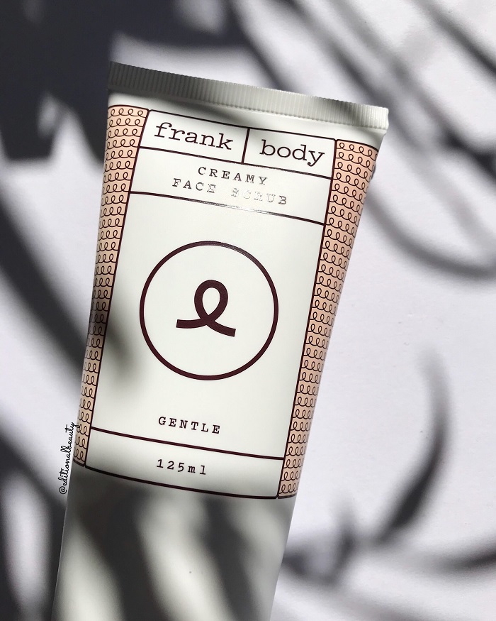 Frank Body Creamy Face Scrub Review (Front Packaging)