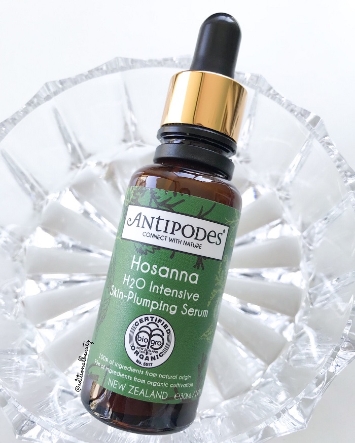 Antipodes Hosanna H2O Intensive Skin-Plumping Serum Review (Front Packaging)