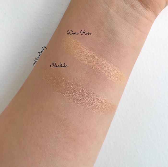 Surratt Artistique Eyeshadow Dore Rose and Idealiste Review & Swatches (Indoor Light)