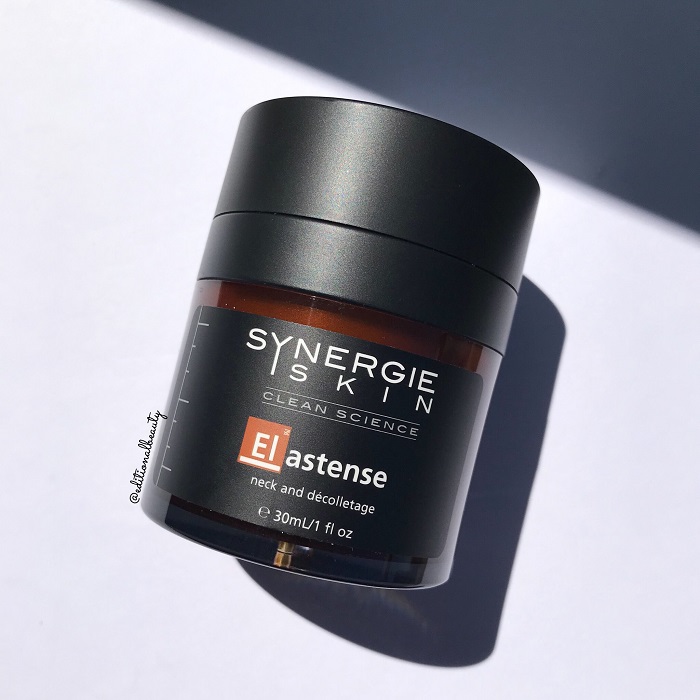 Synergie Skin Elastense Neck & Decolletage Firming Cream Review (Front Packaging)